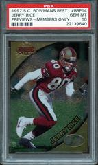 Jerry Rice [Members Only] #BBP14 Football Cards 1997 Stadium Club Bowman's Best Previews Prices