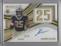 Kendre Miller #23 Football Cards 2023 Panini Immaculate Numbers Rookie Patch Autograph Prices