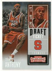 Carmelo Anthony [Draft Ticket] #15 Basketball Cards 2016 Panini Contenders Draft Picks Prices