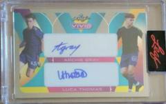 Archie Gray , Luca Thomas [Gray] #DA-8 Soccer Cards 2022 Leaf Vivid Dual Autographs Prices