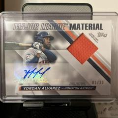 Yordan Alvarez #MLMA-YA Baseball Cards 2024 Topps Major League Material Autograph Prices