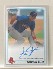 Kolbrin Vitek [Autograph Refractor] Baseball Cards 2010 Bowman Chrome Draft Picks & Prospects Prices
