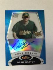 Daric Barton [Blue Refractor Autograph] #163 Baseball Cards 2008 Finest Prices