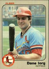 Dane Iorg #10 Baseball Cards 1983 Fleer Prices