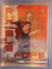 Mick Foley [Red Autograph] #RP-1 Wrestling Cards 2021 Topps Finest WWE Rumble Pops Prices