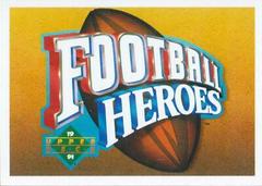 Joe Montana [Header Card] Football Cards 1991 Upper Deck Heroes Prices