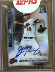Grayson Rodriguez [Gold Refractor] #GR Baseball Cards 2018 Bowman Draft Class of 2018 Autograph Prices