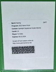 Ty Gibbs [Purple Velocity] #SS-TY Racing Cards 2022 Panini Prizm Nascar Spotlight Signatures Prices