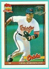 Craig Worthington #73 Baseball Cards 1991 Topps Desert Shield Prices