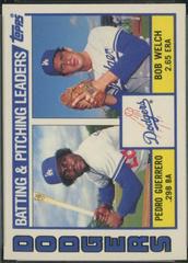 Dodgers Batting [Pitching Leaders] #306 Baseball Cards 1984 Topps Tiffany Prices