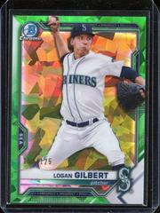 Logan Gilbert [Green] Baseball Cards 2021 Bowman Chrome Sapphire Prospects Prices