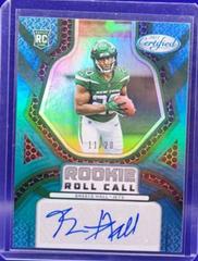 Breece Hall [Teal] Football Cards 2022 Panini Certified Rookie Roll Call Signatures Prices
