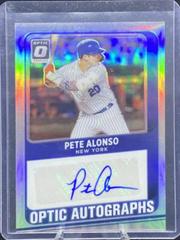Pete Alonso #OA-PA Baseball Cards 2021 Panini Donruss Optic Autographs Prices
