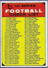 Checklist #55 Football Cards 1968 Topps Prices