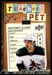 Jack McBain [Gold] Hockey Cards 2023 Upper Deck Teachers Pet Prices