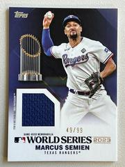 Marcus Semien Baseball Cards 2024 Topps World Champion Relic Prices
