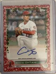 Shohei Ohtani [Red Metallic] #WHA-SO Baseball Cards 2022 Topps Holiday Autographs Prices