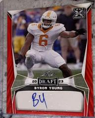 Byron Young [Red] #BA-BY1 Football Cards 2023 Leaf Draft Autographs Prices