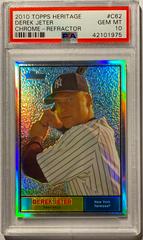 Derek Jeter [Refractor] Baseball Cards 2010 Topps Heritage Chrome Prices