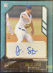 Justin Steele [Gold] Baseball Cards 2021 Panini Chronicles Playbook Autographs Prices