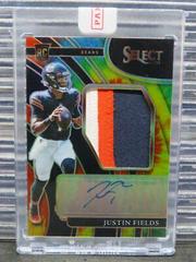 Justin Fields [Tie Dye] #JRS-JFI Football Cards 2021 Panini Select Jumbo Rookie Signature Swatches Prices
