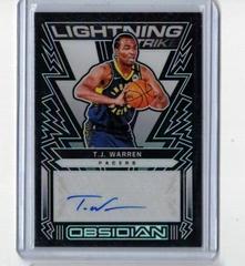 T. J. Warren Basketball Cards 2021 Panini Obsidian Lightning Strike Signatures Prices
