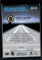 Jeremy Swayman [Red] Hockey Cards 2022 Upper Deck Allure Runways Prices