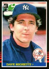 Dave Righetti #219 Baseball Cards 1985 Leaf Prices