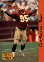 Carl Simpson Football Cards 1993 Pro Line Live Prices