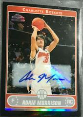 Adam Morrison [Black Refractor Autograph] #195 Basketball Cards 2006 Topps Chrome Prices