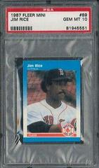 Jim Rice #89 Baseball Cards 1987 Fleer Mini Prices
