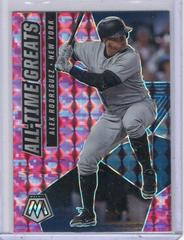 Alex Rodriguez [Pink Fluorescent] #ATG11 Baseball Cards 2021 Panini Mosaic All Time Greats Prices