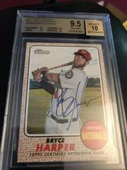 Bryce Harper #BH Baseball Cards 2017 Topps Heritage Real One Autographs Prices