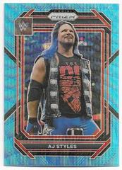 AJ Styles [Blue Wave] #119 Wrestling Cards 2023 Panini Prizm WWE Prices