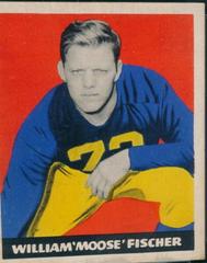 Bill Fischer [Red Background, Bright Yellow Pants] #7 Football Cards 1948 Leaf Prices