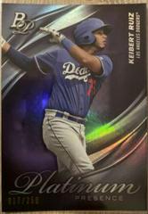 Keibert Ruiz [Purple] Baseball Cards 2019 Bowman Platinum Presence Prices