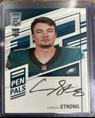 Carson Strong [Black Gold Ink] Football Cards 2022 Panini Donruss Elite Pen Pals Autographs Prices