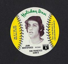 John Montefusco Baseball Cards 1977 Holiday Inn Discs Prices