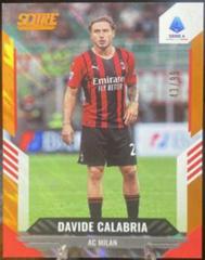Davide Calabria [Orange Lava] Soccer Cards 2021 Panini Score Serie A Prices