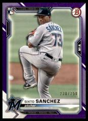 Sixto Sanchez [Purple] #13 Baseball Cards 2021 Bowman Prices