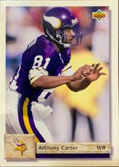 Anthony Carter #187 Football Cards 1992 Upper Deck Prices