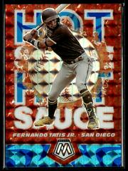 Fernando Tatis Jr. [Reactive Blue] Baseball Cards 2021 Panini Mosaic Hot Sauce Prices