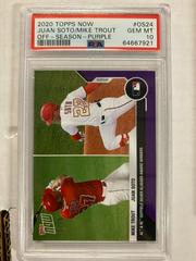 Mike Trout, Juan Soto [Purple] #OS-24 Baseball Cards 2020 Topps Now Off Season Prices