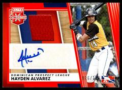 Hayden Alvarez [Orange] Baseball Cards 2022 Panini Elite Extra Edition DPL Material Signatures Prices