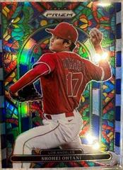 Shohei Ohtani [Navy Blue Carolina Prizm] #SG-3 Baseball Cards 2022 Panini Prizm Stained Glass Prices