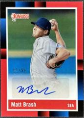 Matt Brash [Red] Baseball Cards 2022 Panini Donruss Retro 1988 Signatures Prices