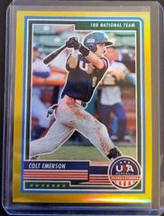 Colt Emerson [Gold] #48 Baseball Cards 2023 Panini Stars & Stripes USA Prices