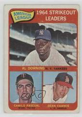 AL Strikeout Ldrs. [Downing, Pascual, Chance] Baseball Cards 1965 O Pee Chee Prices