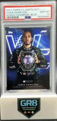 Lewis Hamilton [World Champion Blue] Racing Cards 2021 Topps Formula 1 Lights Out Prices