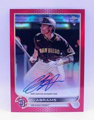 CJ Abrams [Red] #RA-CA Baseball Cards 2022 Topps Chrome Rookie Autographs Prices